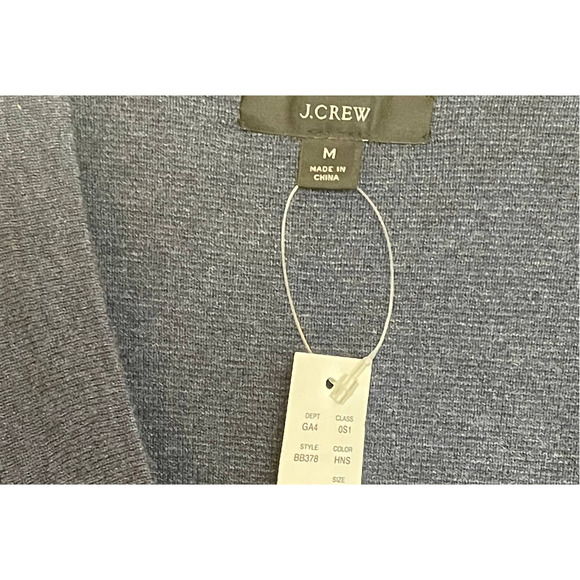 New J. Crew Heather Night Sky Merino Wool Neck Tie Waist Sweater-Jumpsuit M - Picture 12 of 12